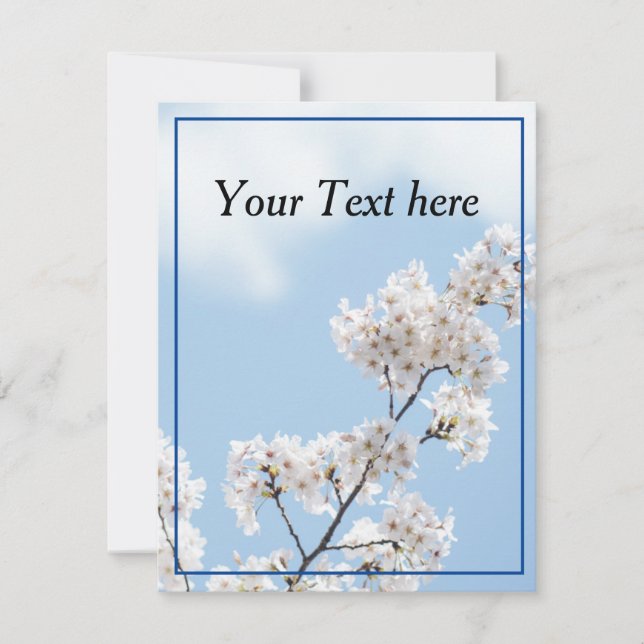 cartão de flor editável (Frente)