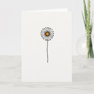 Cartão de Flor Minimalista Alegre