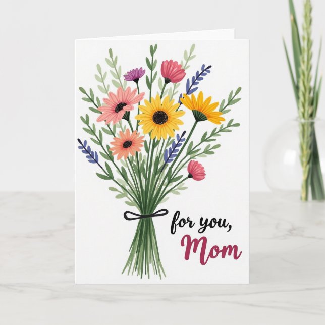 Cartão de Flor para Você Mamãe (Frente)