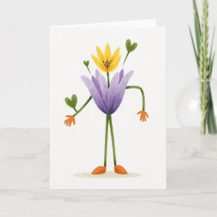 Cartão de Flor Pétalas de Lavanda