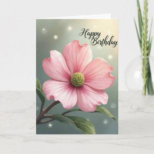 Cartão de Flor Rosa Doce