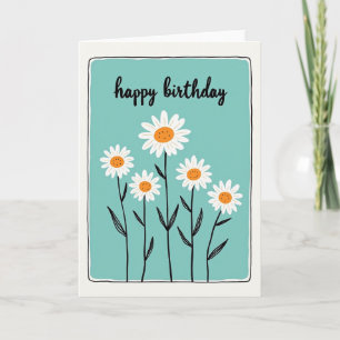 Cartão de Floral de Aniversário Doce