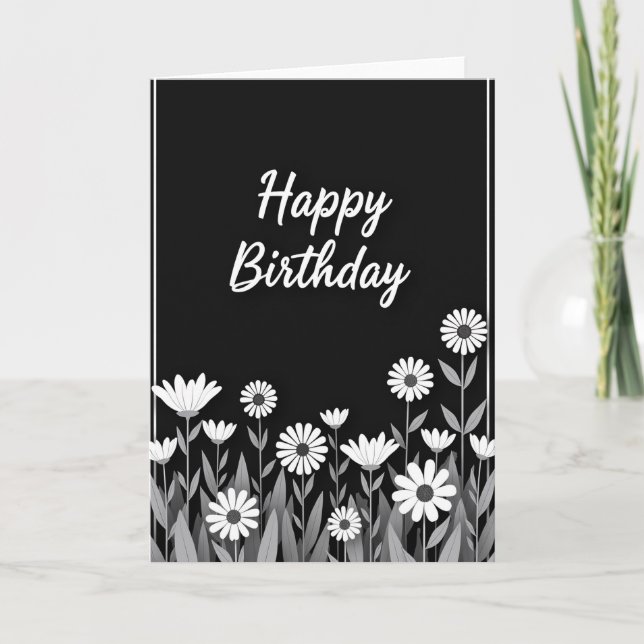 Cartão de Floral de Aniversário Meadow Doce (Frente)