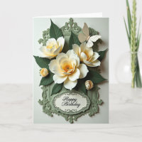 Cartão de Floral Doce Filigrana