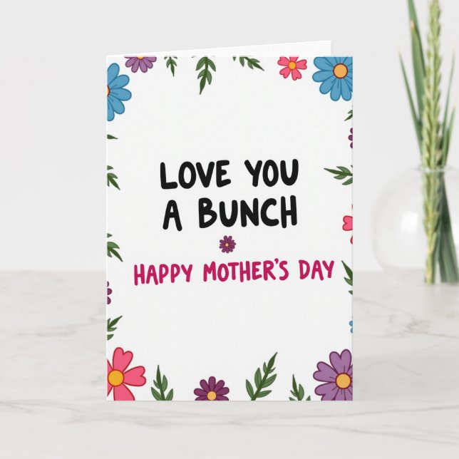 Cartão de Floral Love You Bunch (Frente)