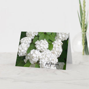 Cartão de Flores Brancas Só Para Você