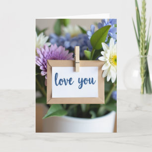 Cartão de Flores de Amor Especial