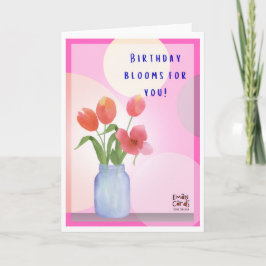 Cartão de Flores de Aniversário