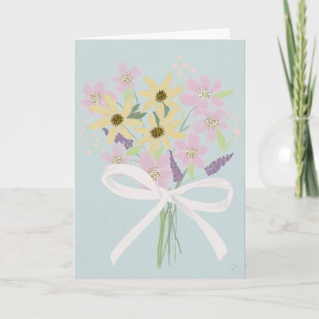 Cartão de flores do Dia das Mães feliz (Frente)