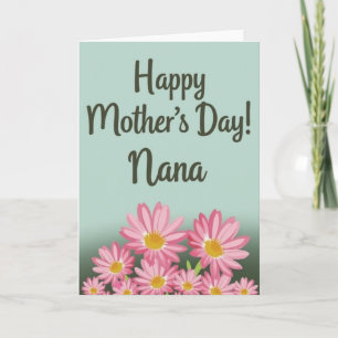 Cartão de Flores do Dia das Mães Pastel