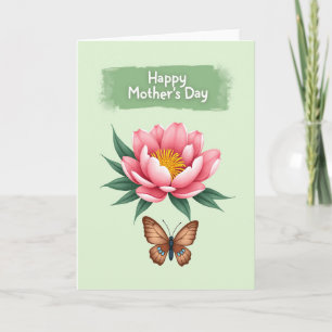Cartão de Flores do Dia das Mães Sereno