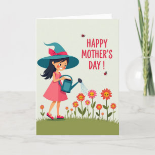 Cartão de Flores do Dia Feliz das Mães