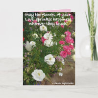 Cartão de flores do seu amor com flores rosa maio