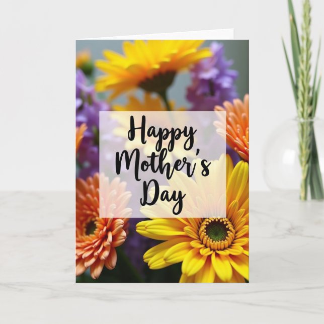 Cartão de Flores Doce Dia das Mães (Frente)