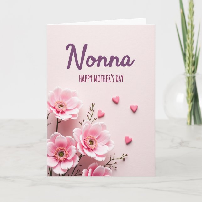 Cartão de Flores para a Mãe Mais Querida (Frente)