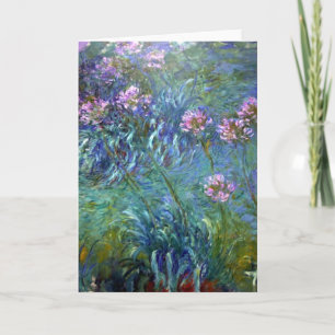 Cartão de Flores Rosa Impressionismo