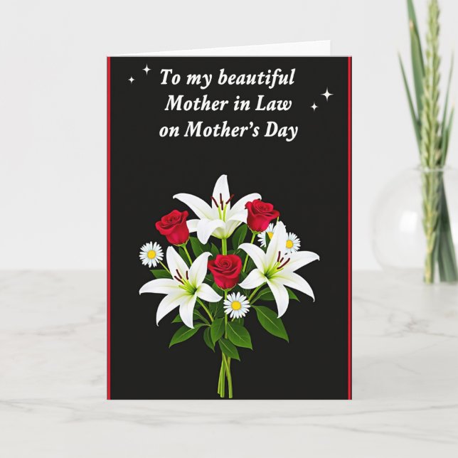 Cartão de Flores Sentimentais Listradas (Frente)