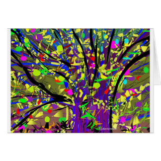 Cartão de florescência abstrato da árvore dos