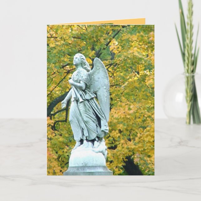 Cartão de Fogo do outono com Poema (Frente)