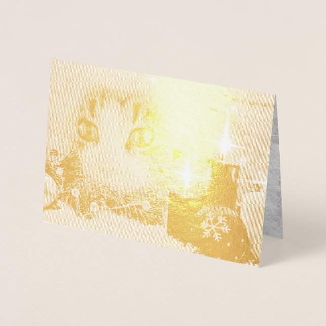 Cartão de Foil #1 de Natal do Boo (Frente)