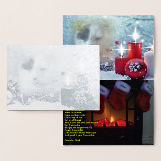 Cartão de Foil de Natal do Spotty