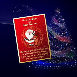 Cartão de Foil de Natal para Papais noeis de Jolly