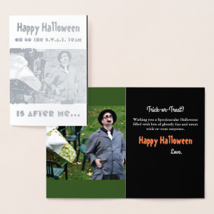 Cartão de Foil de Silver do Halloween, Big Belster