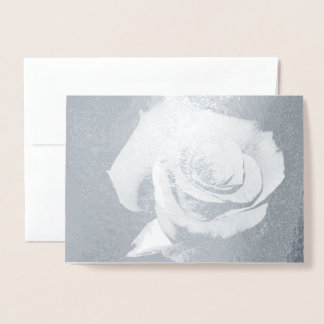 Cartão de Foil ROSE preto e branco