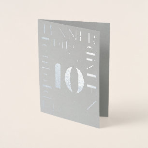 Cartão de folha de alumínio Sober 10 Anos