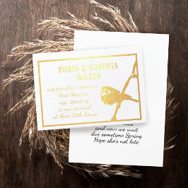 Cartão de Folha de Anúncio de Gravidez