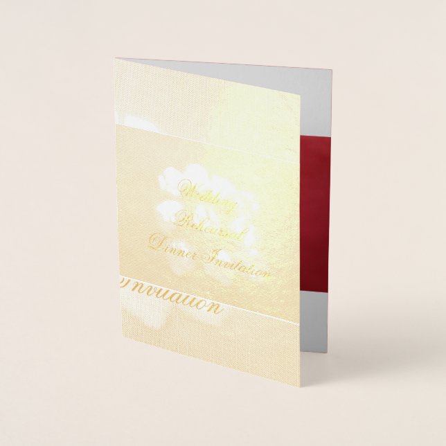 Cartão de Folha de Convite para Janto de Ensaio de (Frente)