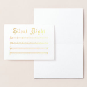 Cartão de Folha de Noite Silenciosa