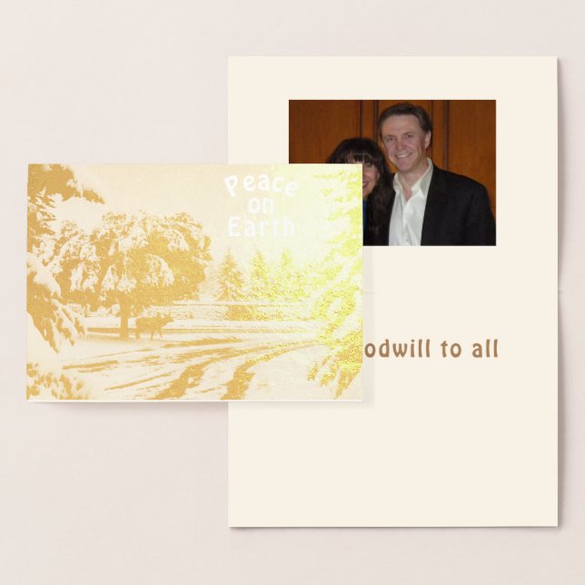 Cartão de Folha de Ouro da Cena de Cena da Terra (Exibição)