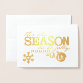 Cartão de Folha de Tis the Season