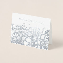 Cartão de folha prateada