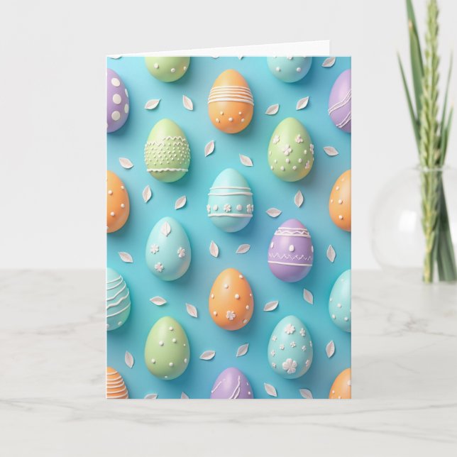 Cartão de Formas Decoradas com Pastel (Frente)