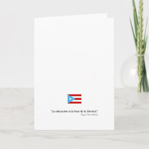 Cartão de Formatura Boricua – Bandeira de Porto Ri