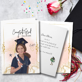 Cartão de Formatura de Enfermeira Registrada | Fot