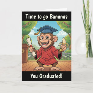 Cartão de Formatura de Macaco