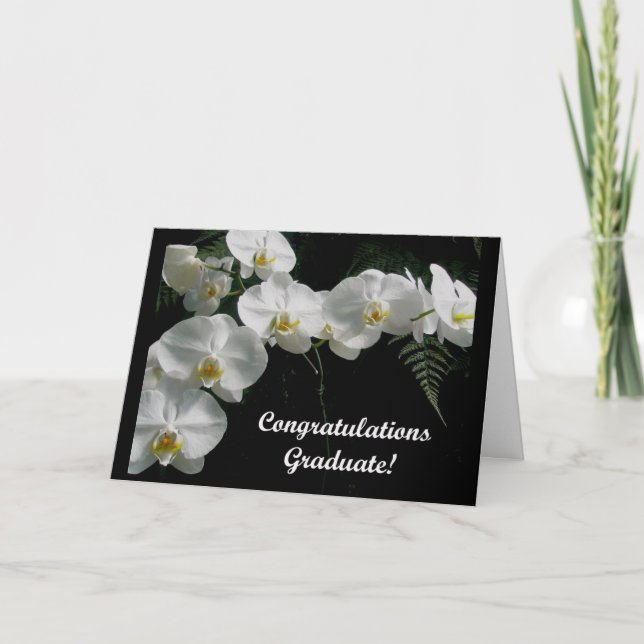 Cartão de Formatura de Orquídeas (Frente)