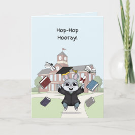 Cartão de Formatura do Bunny para Crianças | “Hop-