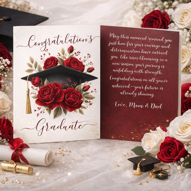 Cartão de Formatura Floral (Criador carregado)