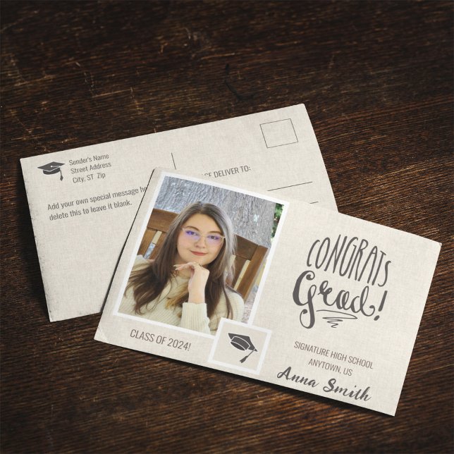 Cartão de Formatura Minimalista em Tons Terrosos (Criador carregado)