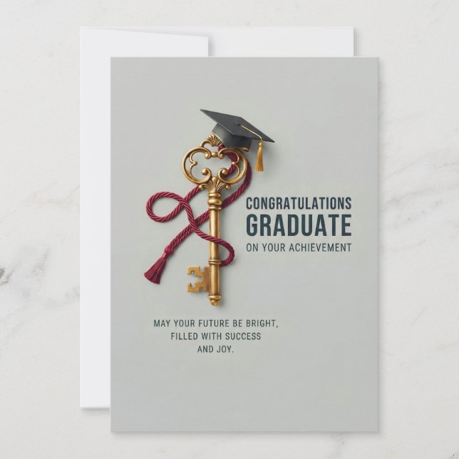Cartão de Formatura | Parabéns Graduado (Frente)