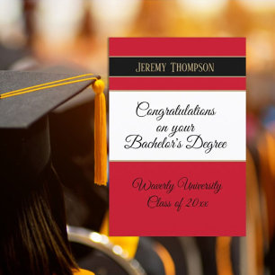 Cartão de formatura personalizado para graduação d