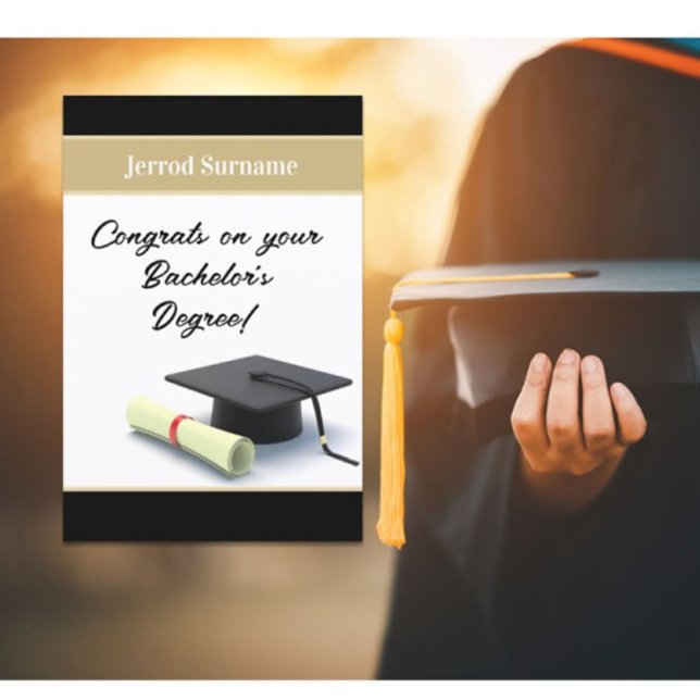 Cartão de formatura personalizado para graduação e (Criador carregado)