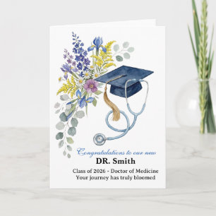 Cartão de Formatura Personalizado para Médico, Enf