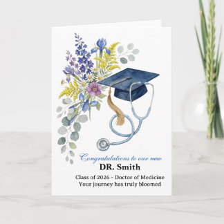 Cartão de Formatura Personalizado para Médico, Enf