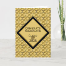 Cartão de Formatura Preto e Dourado | 2026