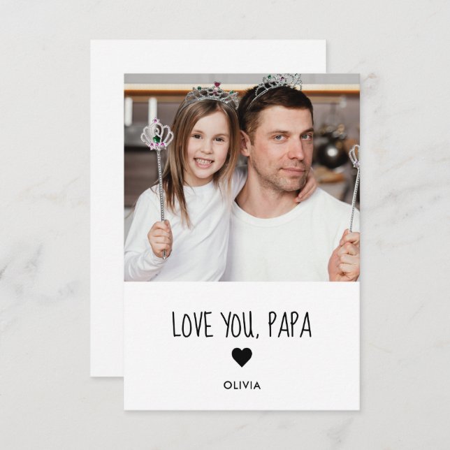 Cartão de Foto Amor Você Papai (Frente/Verso)